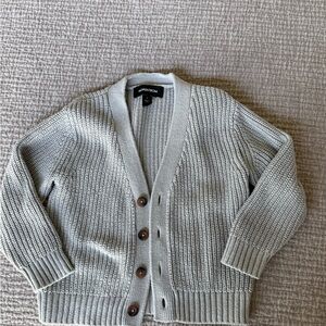 Toddler Nordstrom Light Gray Button-Up Cardigan